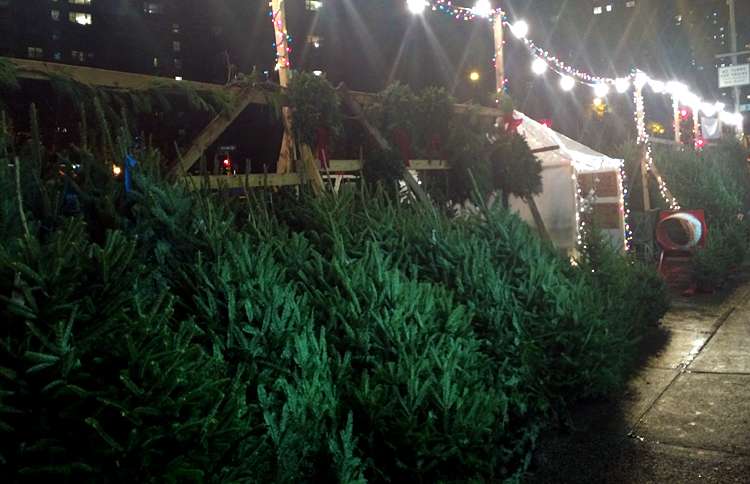 Guideposts: A sidewalk Christmas stand in NYC